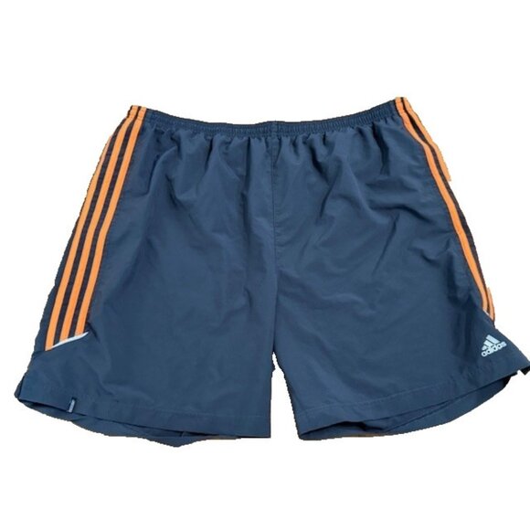 Adidas Mens Athletic Shorts Black Dark Grey Orange Response Logo Climalite 2XL - Picture 1 of 14